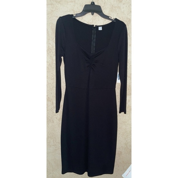 Old Navy Black Long Sleeve Sheath Dress Size Small New Without Tags - Picture 1 of 4